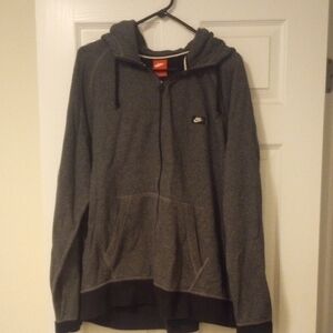 Nike Men's Dark Gray Zip-Up Sweater